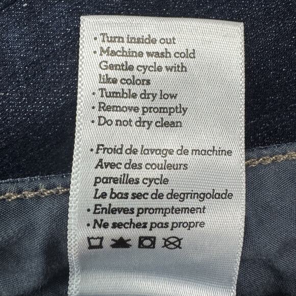 Paige Manhattan Bootcut Jeans Dark Wash Stretch Mid Rise Denim Women's Size 34 - Picture 10 of 11